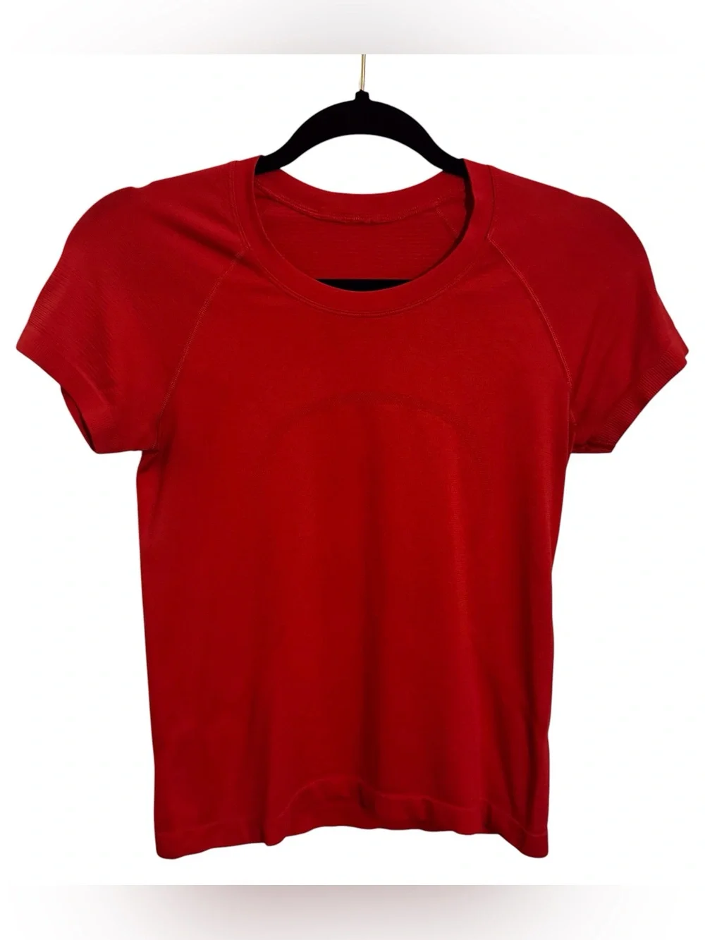 Lululemon Size 6 Red Short Sleeve Swiftly Tech Crop Top Athletic Gym Yoga